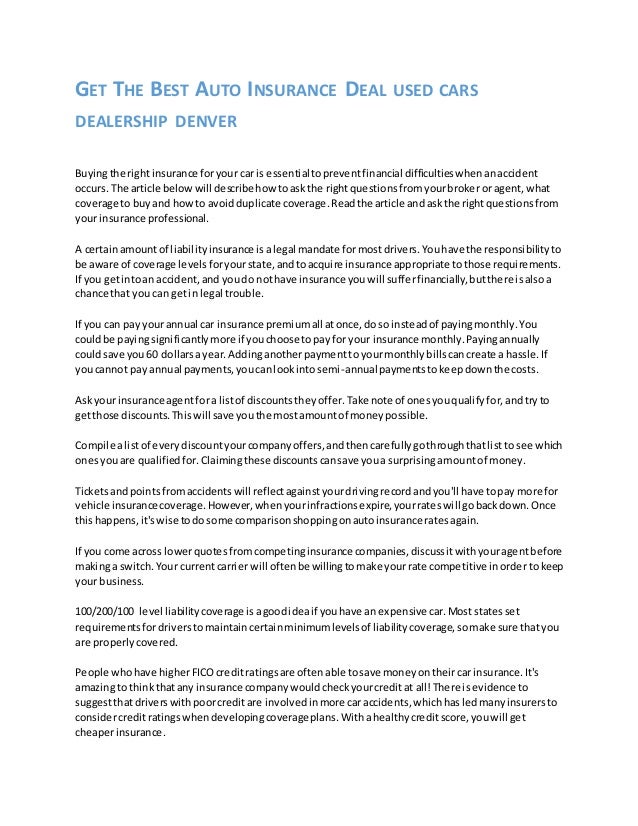 Used cars dealership denver