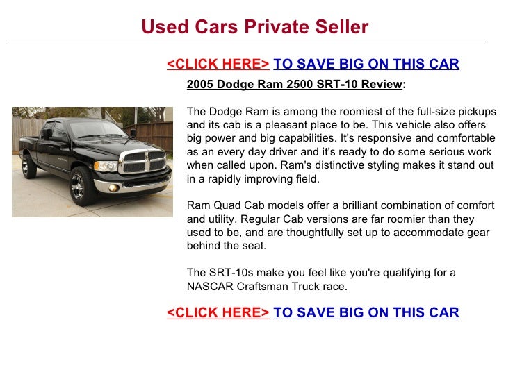 Used Cars Private Seller
