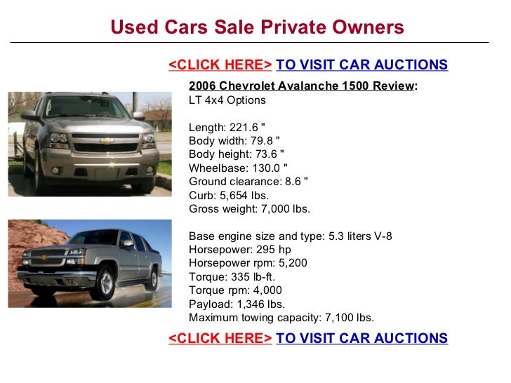 used cars sale private owners