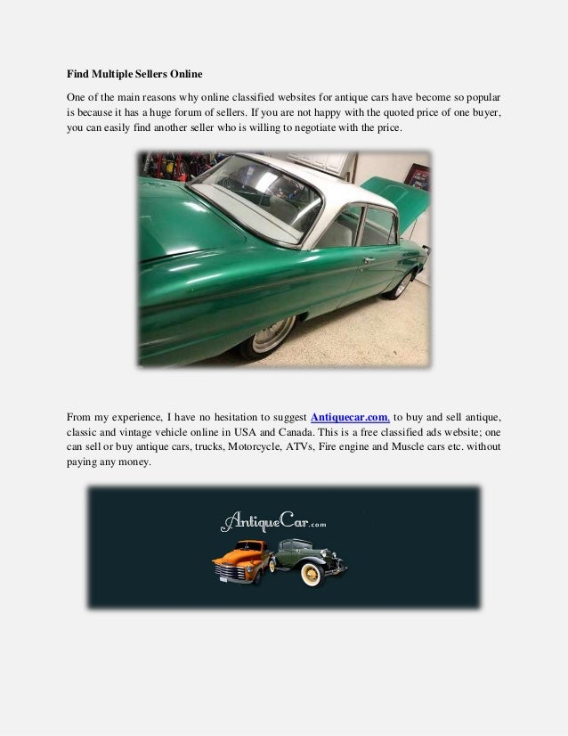 Used Classic Cars For Sale In Usa And Canada On Antiquecar Com