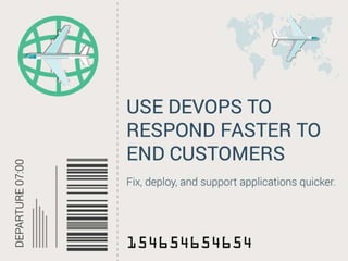 Use DevOps to Respond Faster to End Customers
Fix, deploy, and support applications quicker.
What is DevOps?
DevOps emphasizes collaboration and knowledge sharing between development and operations roles. This approach adopts both lean and agile principles to eliminate wasteful development and deployment tasks, continuously and regularly release solutions to end users,
and promptly address end-user and system feedback.
DevOps emphasizes the inclusion of infrastructure and operational insights in development in order to improve delivery and deployment throughput, and identify opportunities to fine-tune systems for better performance.
Common myths about DevOps
Myth: DevOps is automation.
Truth: The goal of DevOps is to streamline a solution’s deployment in order to get it out to end users quickly and address feedback rapidly through collaboration and continuous monitoring. This can be achieved without the need for automation tools using frequent
discussions, trimming wasteful activities, and adopting operational values in development.
Myth: DevOps clashes with existing IT processes.
Truth: DevOps is a fit-to-purpose model and many of its practices can be and should be adjusted to align with the required stage gates and principles of your existing IT frameworks, such as Information Technology Infrastructure Library (ITIL). DevOps should not be used as an
excuse to abandon non-functional requirements.
Myth: DevOps means adopting continuous releases.
Truth: Regularly releasing changes to your end users can provide you with critical feedback about quality, performance, and acceptance. However, daily or even weekly releases can be impractical for complex systems. Schedule your releases based on the availability of your
operations team, business objectives, and the estimated value of your project at an established milestone.
Realize the complications with traditional silos for development and operations teams:
Development and operations traditionally operate within silos and function based on this mindset. Interactions are typically limited to deployment requests (e.g. infrastructure provisioning) and routing of change requests back to development. These silos likely came about
through well intentioned training, mandates, and processes.
Siloed departments often have poor visibility in the activities of other silos and they may not be aware of the ramifications their decisions have on teams outside their silo.
◦ They may make choices that are optimal largely for themselves without thinking of the effect they will have on the entire delivery pipeline. Localized improvements can be detrimental to the entire dev process.
◦ For example, an optimized development team will generate builds quickly. Deployment requests will pile up in front of operations because they are unable to keep up. This will generate higher holding costs and longer delays.
Understand development and operations are primarily driven by different values:
The conflict between development and operations often boils down to difference in values:
◦ Development strives for change – shorter cycle times are driven by Agile, and development produces change sets (e.g. new features, updates, patches) that need to be rolled out to production frequently.
◦ Operations strives for stability – operations care about ensuring all environments are up and smoothly running without disrupting end users and risking system reliability.
Fix, deploy, and support applications quicker with DevOps practices. Identify and adopt key DevOps practices that will help streamline your deployment and feedback, and alleviate existing conflicts between the development and operations teams. Realize that implementing DevOps is
not straightforward: you will encounter people, process, and technology obstacles throughout your journey up the DevOps implementation mountain. Experiment with various approaches and techniques since there is more than one way to reach the summit.
Organizations will approach the DevOps implementation mountain differently since they will require unique sets of practices to address their specific challenges.
Before beginning your climb:
1. Complete an assessment of the development and operations teams’ past experiences and behaviors, and existing toolsets and processes. Determine how DevOps can address your gaps and issues.
2. Prepare your teams by conducting the necessary training sessions, obtaining the DevOps mindset and ensuring they are supported by DevOps experts and leaders.
3. Map out the initial pathway to the summit and acquire the appropriate tools to get there. Be open to modify the pathway and tools when necessary.
Alleviate the bottlenecks in your deployment and operations processes to improve throughput with DevOps:
Development is under constant pressure from the business to deploy more applications with new features quickly. Operations, however, has traditionally attempted to limit change in order to minimize the risks of long downtime, breaking SLAs, and system degradation.
DevOps is intended to create a more continuous flow of work from development into operations by alleviating the bottlenecks from large batch releases and inefficient activities.
Optimize your entire deployment process, rather than individual functional groups or phases. Your overall throughput is only as good as your least optimized step.
DevOps can help uncover people and process issues that were previously masked, such as communication issues. Leaving these complications unaddressed will cause frustration and poor hand-offs between teams, which leads to further delays.
Promptly addressing end-user feedback is critical to achieving a positive customer experience:
Maintaining a positive and receptive customer experience is not only delivering high quality solutions, but also listening attentively to customer concerns and feedback and providing them with the necessary fixes and updates in a timely manner.
DevOps stresses the importance of short feedback loops which will allow your dev and ops teams to:
◦ Rapidly adjust the functionalities of your applications to align them with current stakeholder requirements.
◦ Fine-tune the production environment to enhance the application’s performance.
◦ Identify opportunities for additional features and improvements based on the common personas of your end users.
Teams need to respond to change and release updates quickly and efficiently without compromising quality or systems integrity. Failure to do so risks driving users to a competitor because of poor user experience.
Strengthen your system with lessons learned from each deployment:
DevOps practices stress the importance of small incremental builds periodically deployed to production environments. This approach can help minimize the risk of system failures since the scope of defects is small and typically predictable.
DevOps also gives you the opportunity to evaluate your system capacity with your latest releases. Valuable insights can be gathered to identify how your code, data, and system configurations can be optimized for better performance and stability. The end goal is to make
your systems antifragile though continuous learning and improvement.
Resilient systems improve or respond positively when shocked. They break a little all the time but evolve as a result, becoming less prone to catastrophic failure (source: Alan Morrison and Bo Parker. “The evolution from lean and agile to antifragile.” Technologyforecast: A
quarterly journal. 2013, Issue 2. PWC.com).
DevOps Improves Results
23% increased collaboration between departments.
22% improved quality of deployed applications.
20% reduced time-to-market for software/services.
Source: “TechInsights Report: What Smart Businesses Know About DevOps.” CA Technologies. Sept 2013.
DevOps produces 63% more frequent software releases.
DevOps results in 33% more time devoted to improving infrastructure.
DevOps reduces 60% of time spent handling support cases.
Source: DevOps Pushes Agile to IT's Limits: Implementing DevOps Where Agile Rules. ScriptRock.
DevOps is already being discussed in many IT organizations:
The business often sees the consequences of the conflicts between development and operations teams through delayed releases and poor end-user experiences, which does not reflect a positive light on the organization as a whole.
 