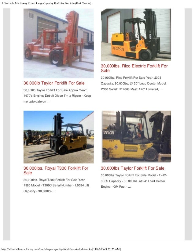 Used Large Capacity Forklifts For Sale