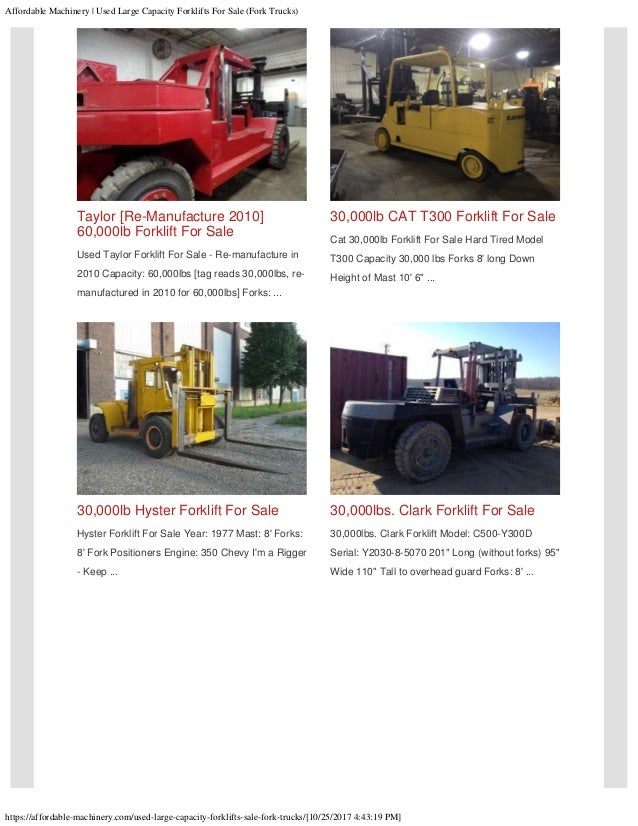 Used Large Taylor Riggers Hyster Bristol Forklifts For Sale Fork Tru