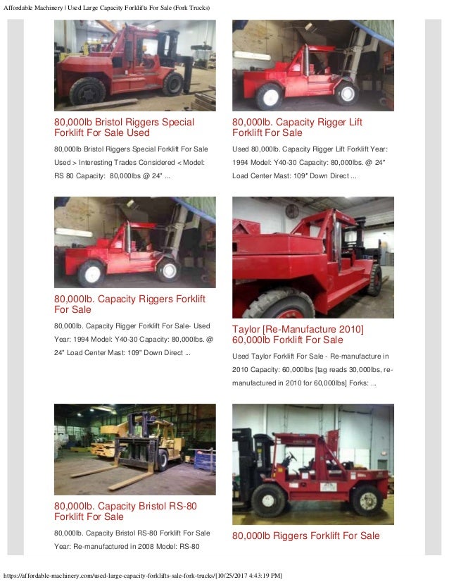 Used Large Taylor Riggers Hyster Bristol Forklifts For Sale Fork Tru