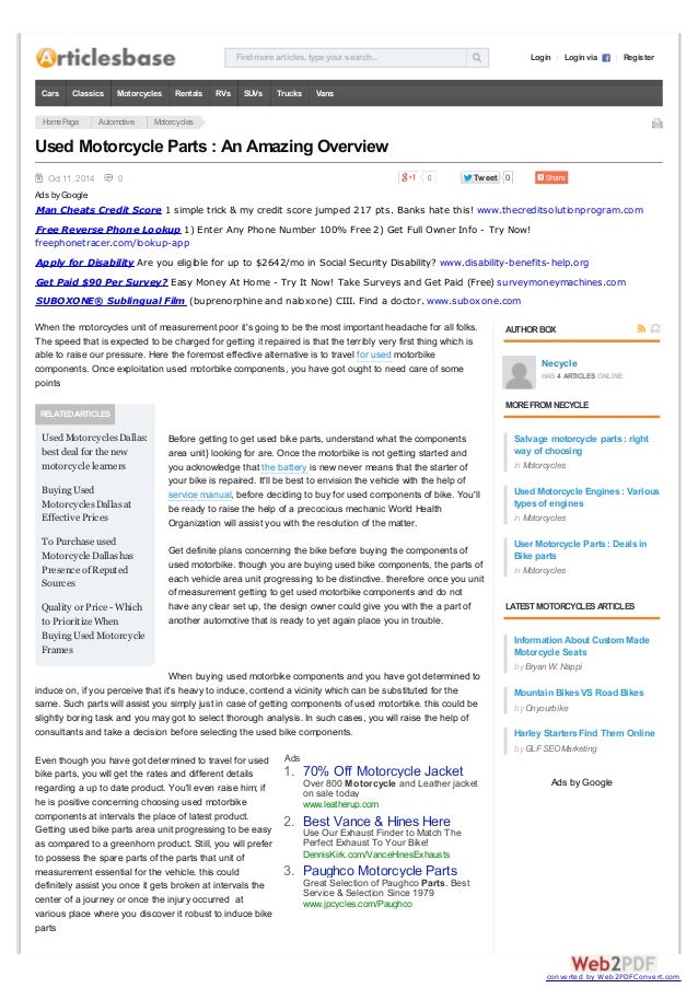 buy used motorcycle parts