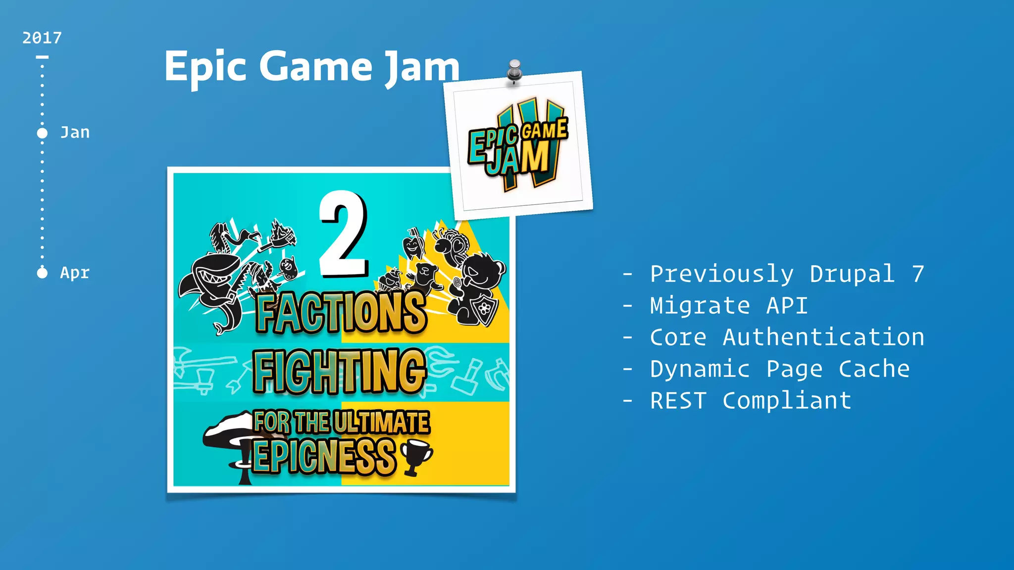 Jan
2017
Portail GED
- User Management
- File API
- Migrate API
- LDAP
- SSO
- ACL Data Driven
- Solr Search Engine
- Behat
 