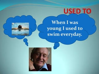 When I was
young I used to
swim everyday.
 