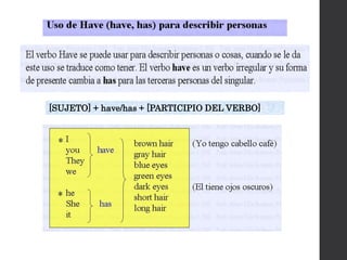 [SUJETO] + have/has + [PARTICIPIO DEL VERBO]
 