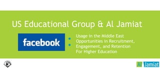 US Educational Group & Al Jamiat Usage in the Middle East Opportunities in Recruitment,  Engagement, and Retention  For Higher Education 