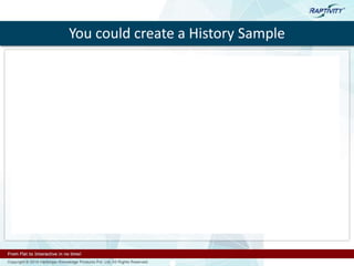 You could create a History Sample
 
