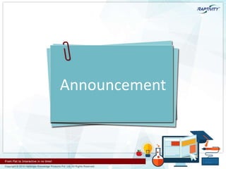 Announcement
 
