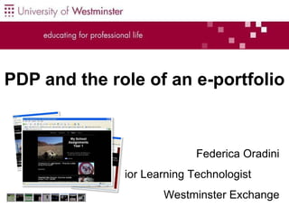 Use ePortfolios at The University Of Westminster | PPT