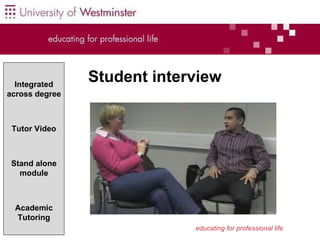Use ePortfolios at The University Of Westminster | PPT