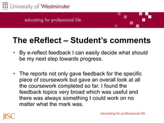 Use ePortfolios at The University Of Westminster | PPT