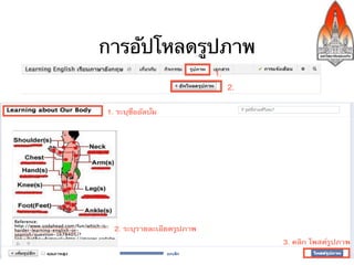 การอัปโหลดรูปภาพ
 