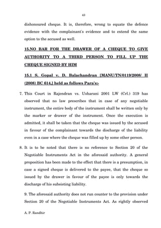 Useful article on Negotiable instrument act 138 | PDF
