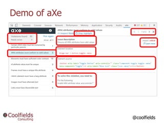 Demo of aXe
@coolfields
 