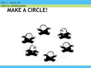 UNIT 1 - English 5th
USEFUL EXPRESSIONS
MAKE A CIRCLE!
 