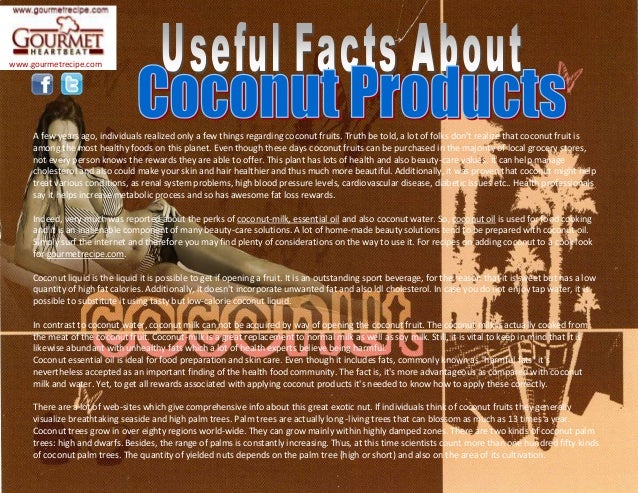 Useful facts about coconut products