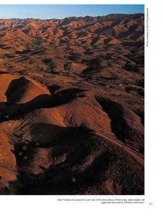 47
Haiti. Forests only represent 2 per cent of the total surface of Haiti today; deforestation will
aggravate the impacts of floods in the future.
Photo
courtesy
of
Yann
Arthus-Bertrand
 