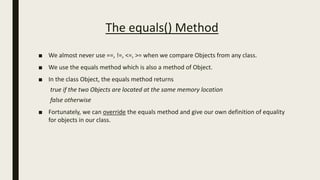 Some Important Methods in JAVA | PPT