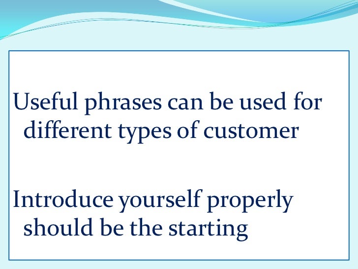 customer service sentences