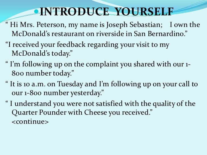 customer service sentences