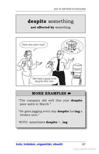 trotz, trotzdem, ungeachtet, obwohl
 