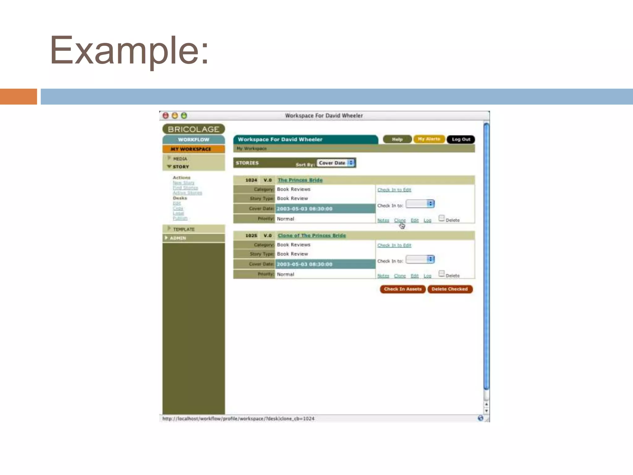 Version Control (with check-in and check-out)