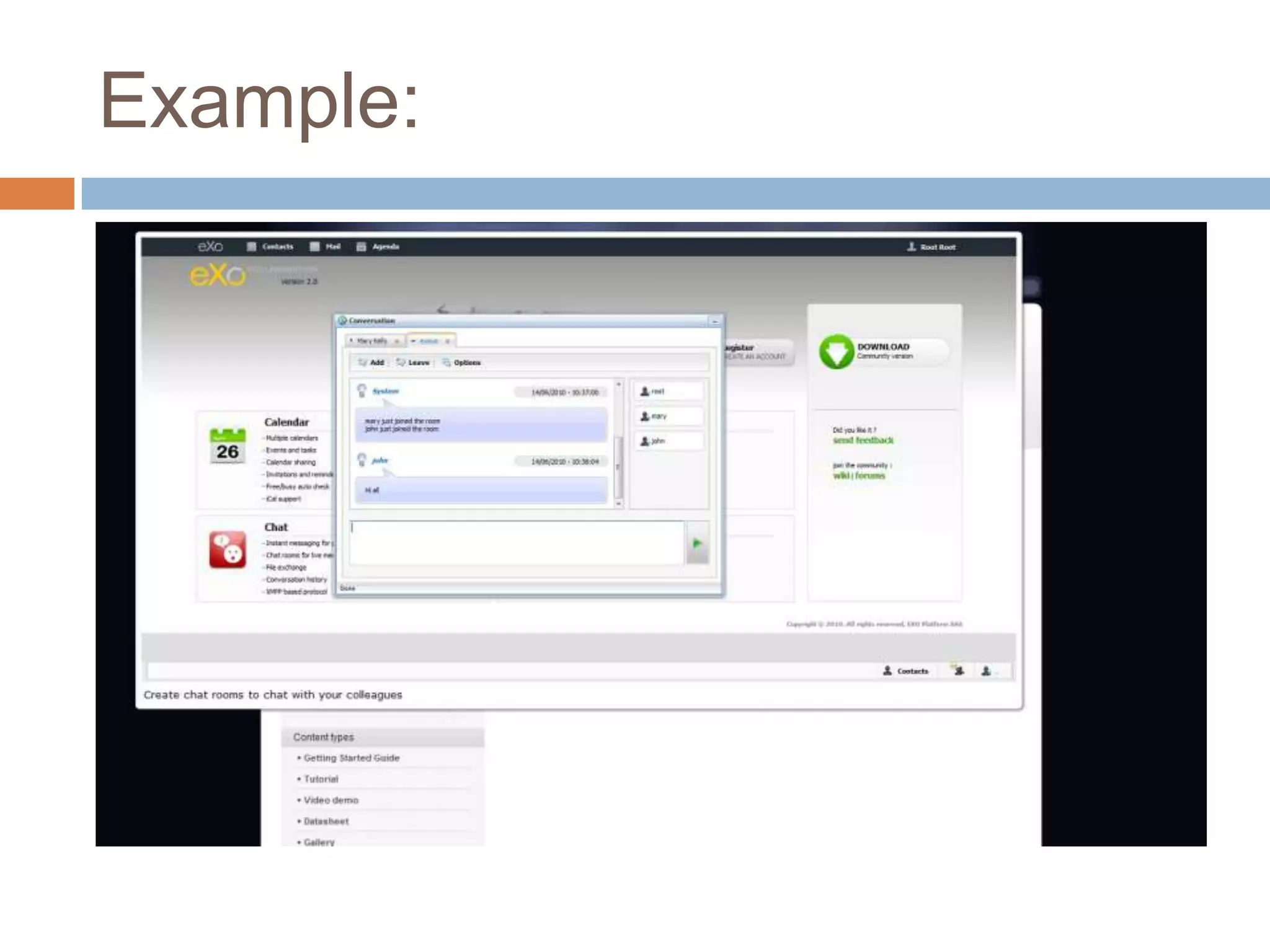 Basic user management and Authentication99% of Anahita code is written using the Nooku and Anahita frameworks that are installed as Joomla! system plugins. Nooku provides the essential MVC libraries where Anahita provides the essential Anahita Social Engine libraries and APIs that are used in the social applications. Anahita needs Joomla 1.5 installed and running, PHP 5.2, MySQL 4.1.Rich people profiles, story feeds, flexible social graphing, privacy management, dashboard, tagging, comments geolocation support, public messaging, . There are 6 privacy levels: public, registered, followers, leaders, mutual, and myself only.Tools Uses modular architectureAnahita could be used with Joomla extensionsTranslatable user interfacesIntegration with twitter, facebookA photo bloging social appStill developing, but with great new features and possibilities for scalable projects