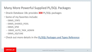 Useful PL/SQL Supplied Packages | PPTX | Databases | Computer Software ...