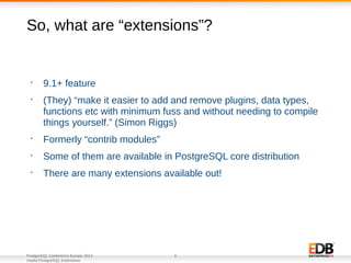 Useful PostgreSQL Extensions | PDF