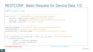Useful Python Libraries for Network Engineers - PyOhio 2018 | PDF