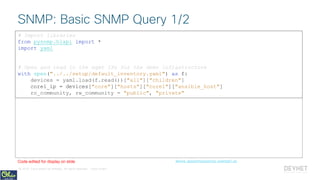 Useful Python Libraries for Network Engineers - PyOhio 2018 | PDF