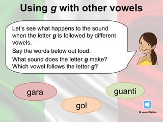 Italian G Useful sentences and pronuncia | PPT