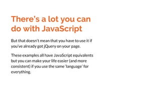 Useful things to do with jQuery | PPTX