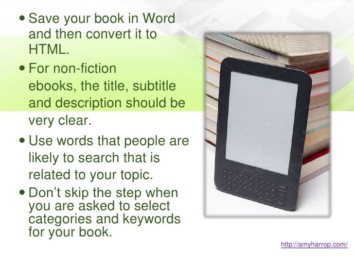 Useful tips on how to publish a book on kindle