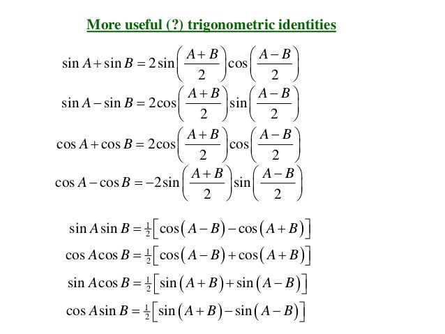 Useful Trigonometric Identities useful-trigonometric-identities