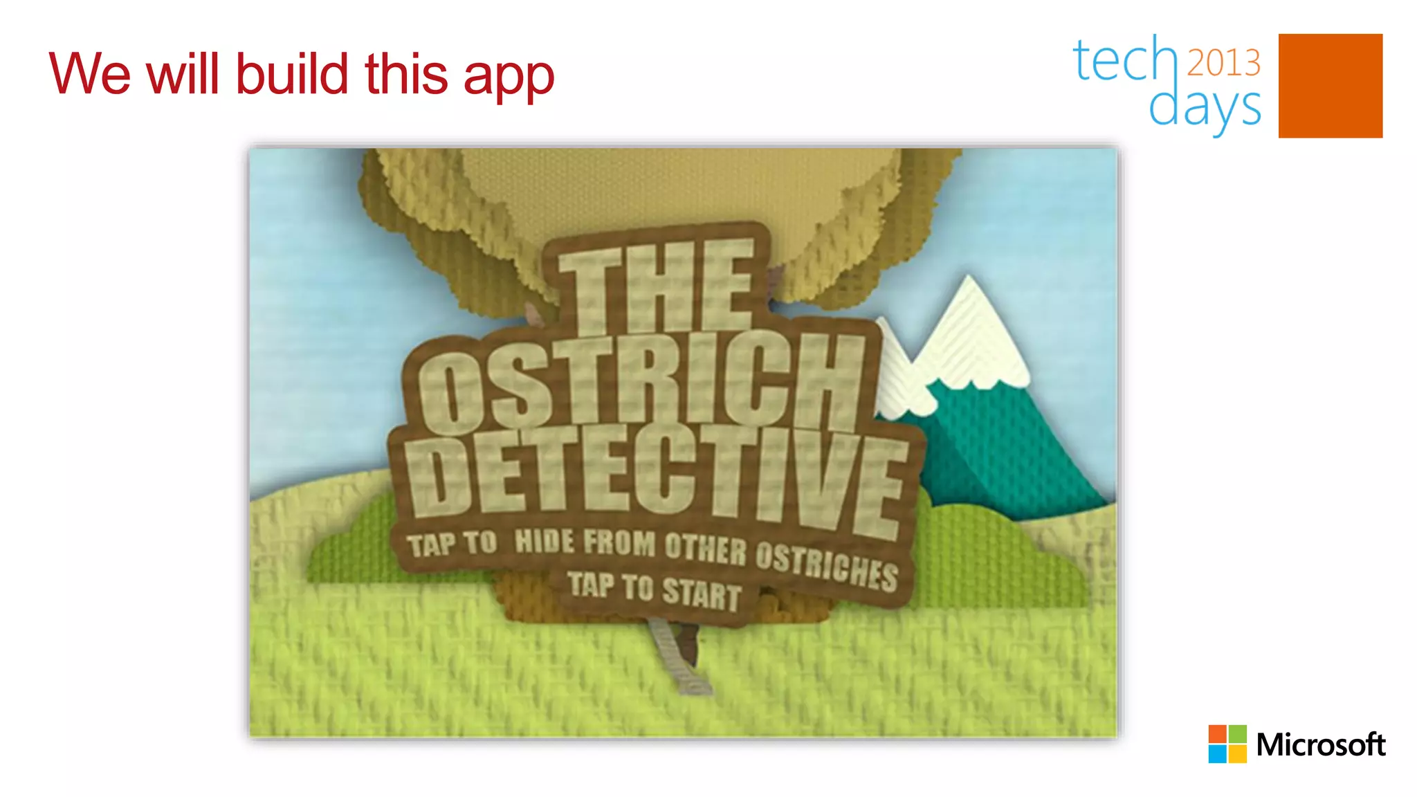 We will build this app
 