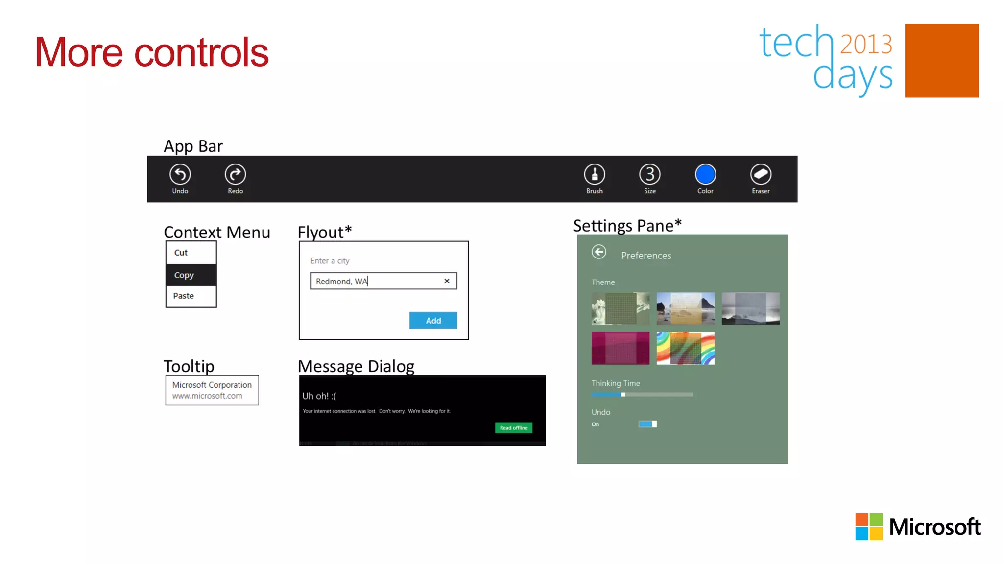 More controls
 