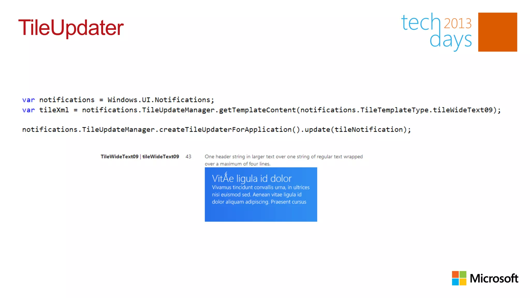 TileUpdater
 