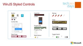 WinJS Styled Controls
 