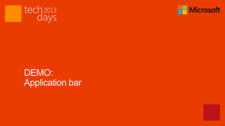DEMO:
Application bar
 