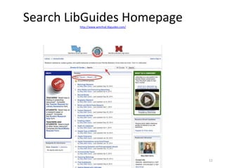 Search LibGuides Homepage 
http://www.wmrhsd.libguides.com/ 
11 
 