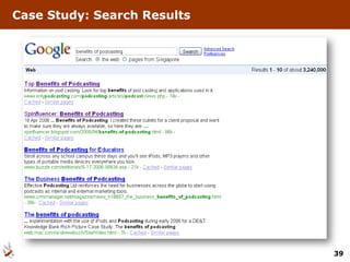Case Study: Search Results




                             39
 