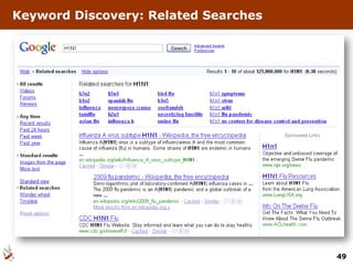 Keyword Discovery: Related Searches




                                      49
 