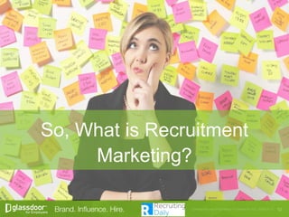 Recruiting = Marketing
Similar job
responsibilities
Externally focused
Common business vision
Concentration on future
Recr...