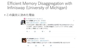 Efficient Memory Disaggregation with
Infiniswap (University of Michigan)
? ՓĤ˛Q᤿
 