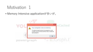 Motivation 1
? Memory Intensive applicationत
 