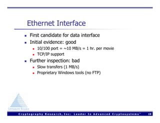 Using FreeBSD to Design a Secure Digital Cinema Server (Usenix 2004)